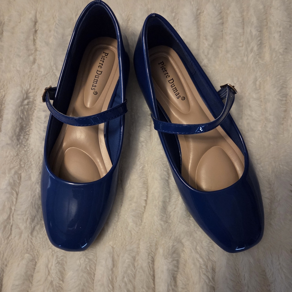 Pierre Dumas Women's Royal Blue Strap Flats